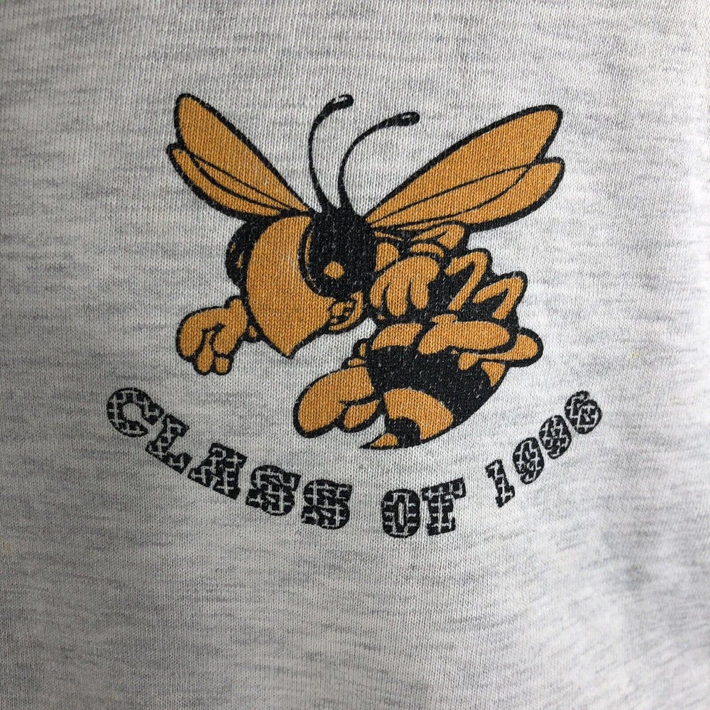 Vintage Woodford County Class of 1996 Sweater USA Made Bee Logo 90s Long Sleeve